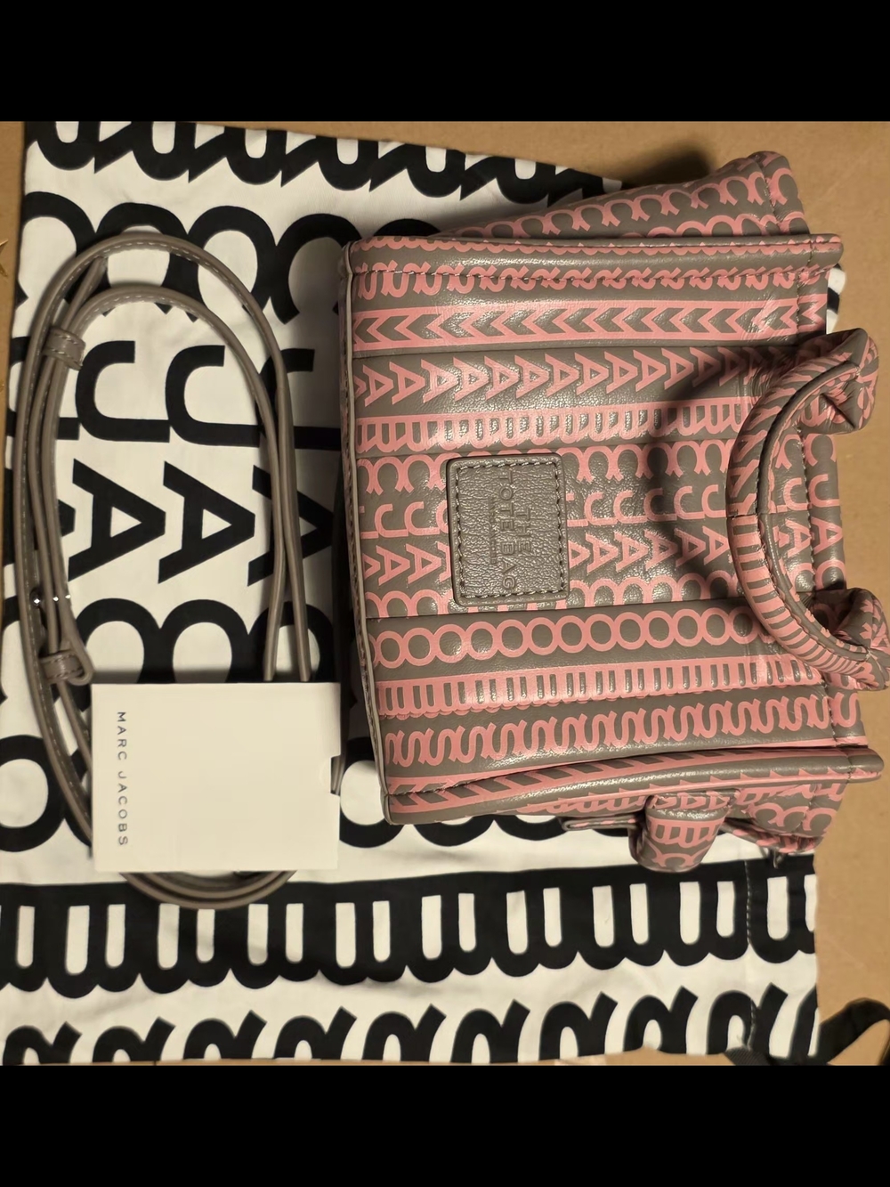 Marc Jacobs Pink and Taupe Patterned Mini Bag